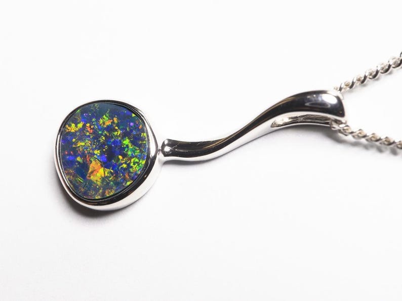 Silver Opal Doublets Pendant TOG-101 - Image 2