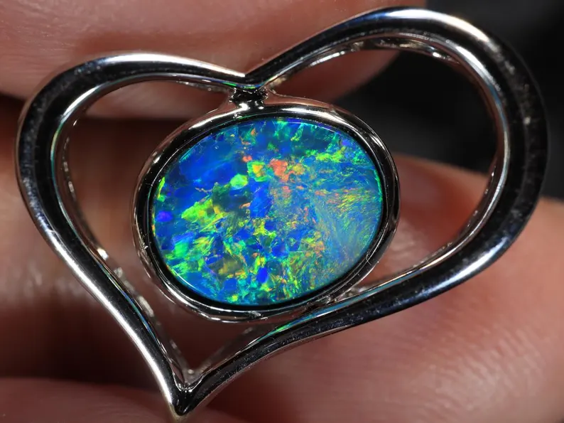 Silver Opal Doublets Pendant TOG-1100