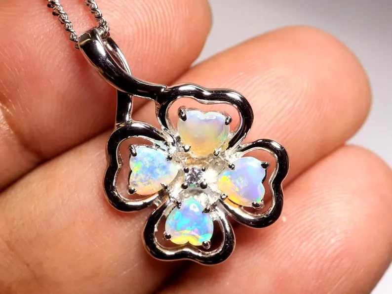 Silver Top Quality Crystal Opal Doublets Pendant TOG-1005 - Image 3