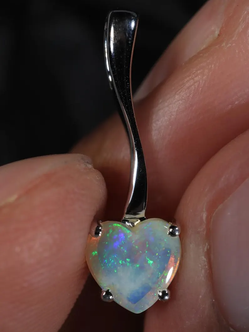 Coober Pedy Crystal Opal Silver Pendant TOG-1303