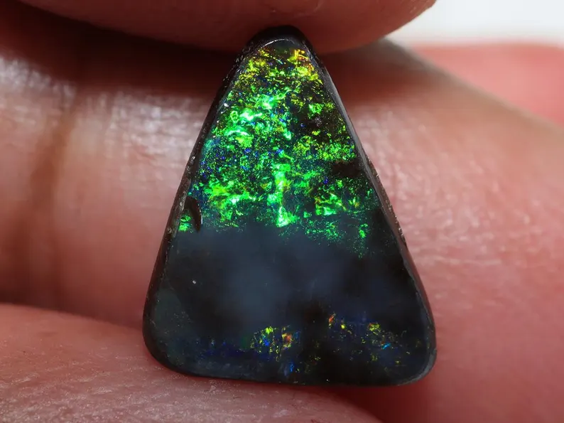 3.05 Ct. Super Gem Grade Bright Neon Green Natural Boulder Opal Polished Opal TOG-1771