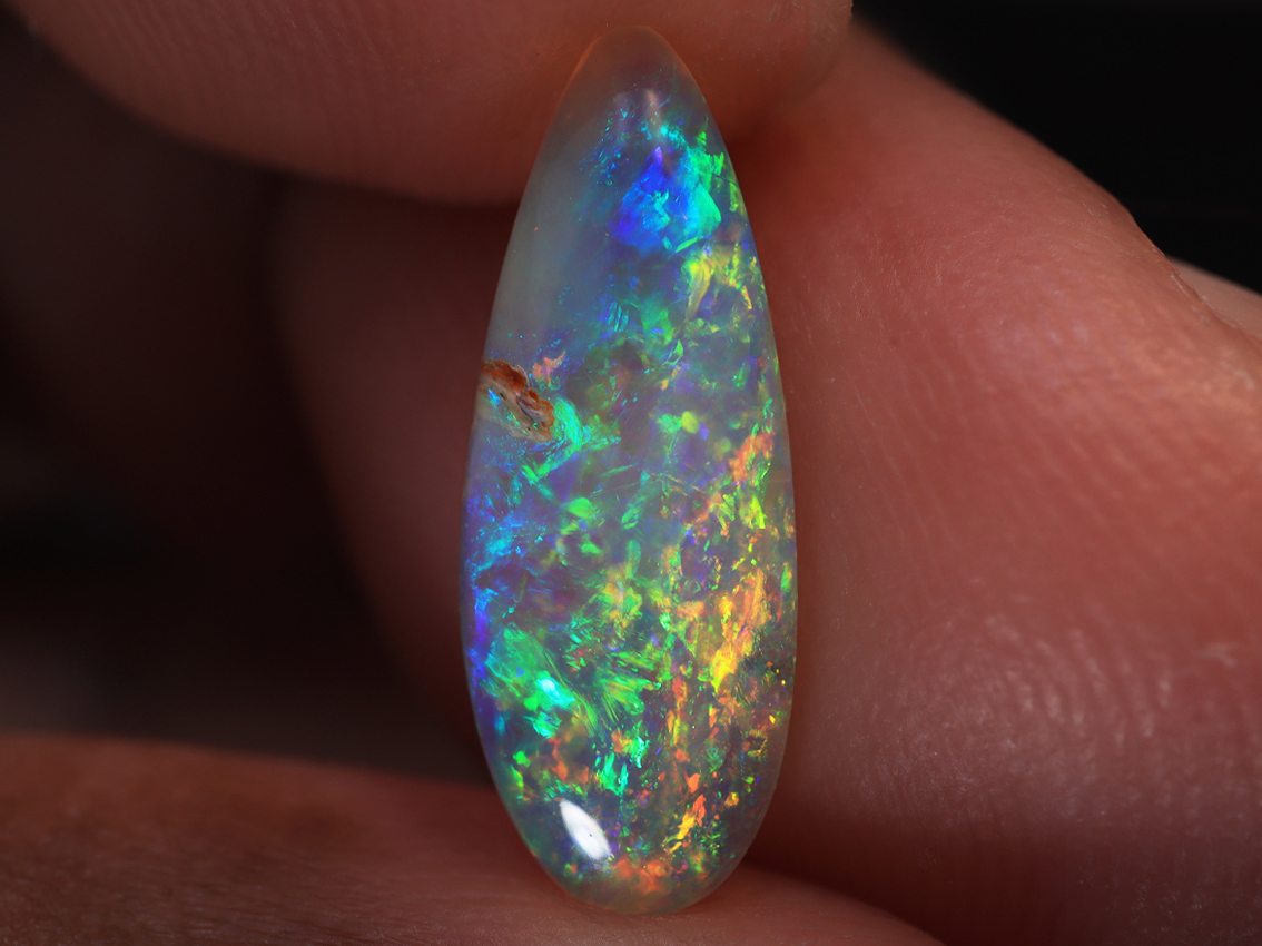 1.30 Ct Lightning Ridge Crystal Opal TOG- 1298