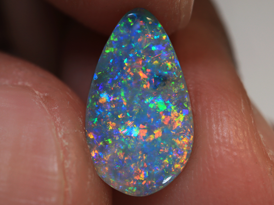 1.05 Ct. Lightning Ridge Floral Pattern Black Opal TOG-1182