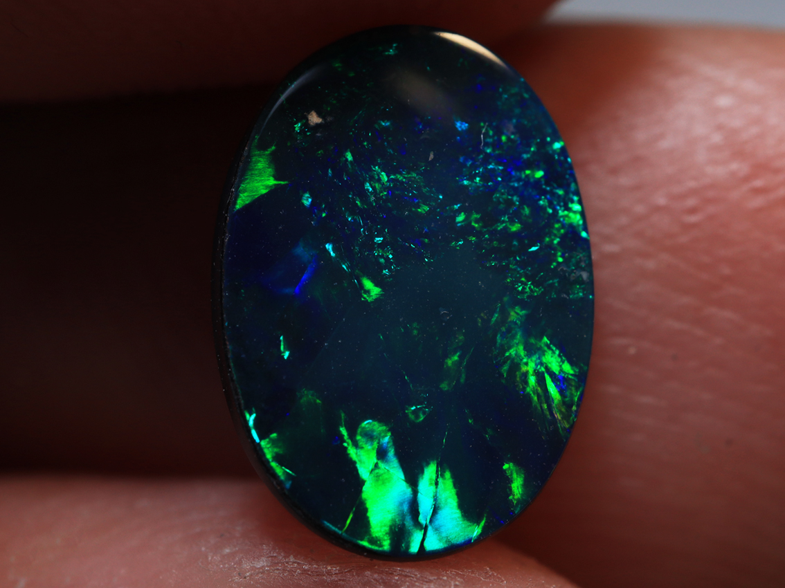 1.10 Ct. Lightning Ridge Polished Opal Doublet TOG-1101
