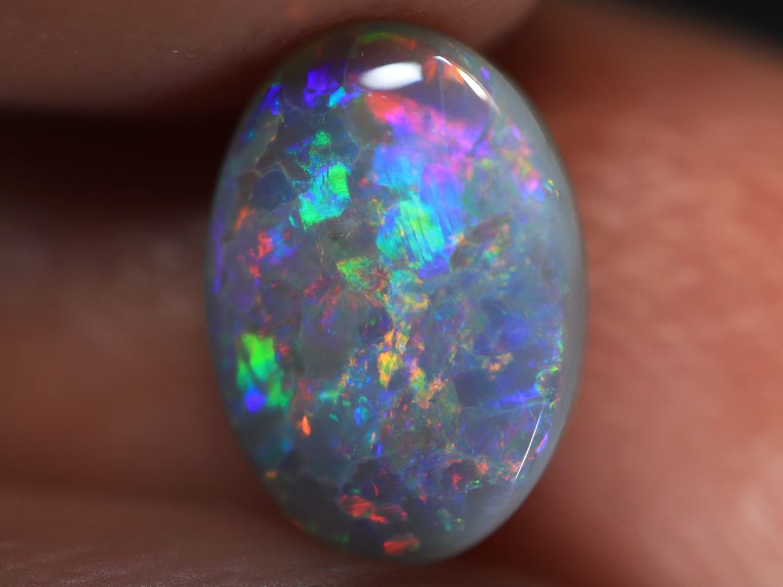 1.00 Ct. Lightning Ridge Multi Colour Semi Black Opal TOG-1371