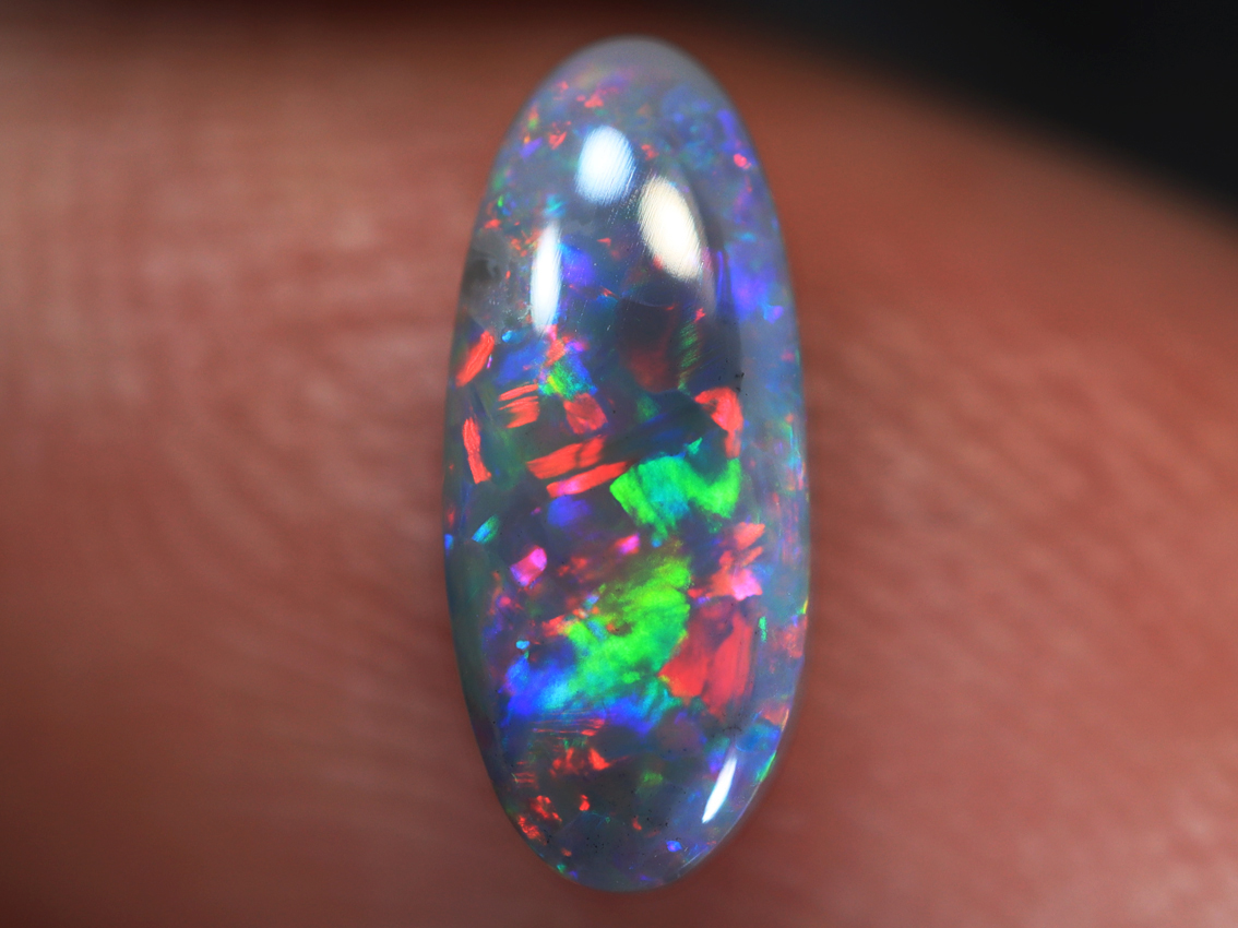 0.60 Ct. Lightning Ridge Multi Colour Semi Black Opal TOG-1373
