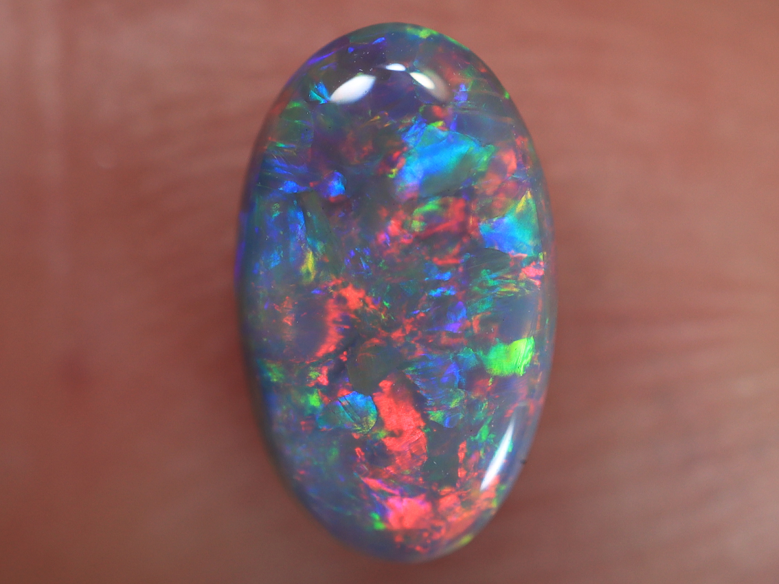 0.50 Ct. Lightning Ridge Multi Colour Semi Black Opal TOG-1372