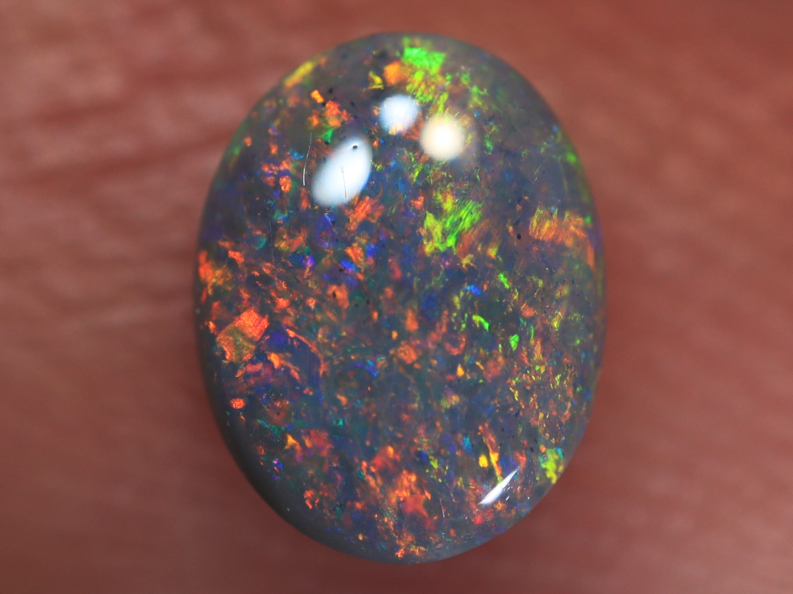 0.35 Ct. Lightning Ridge Multi Colour Semi Black Opal TOG-1377