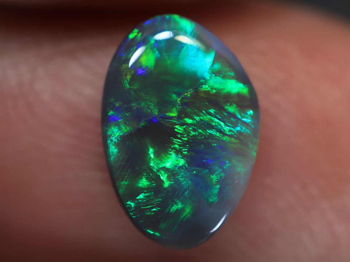 0.70 Ct Lightning Ridge Semi Black Opal TOG-1398